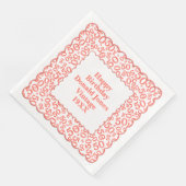 Serviette En Papier 50e anniversaire Numéro Motif St Jacques Corail/Bl (Coin)