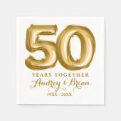 Serviette En Papier 50e anniversaire Personnalisé (Devant)