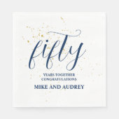 Serviette En Papier 50e anniversaire Personnalisé (Devant)