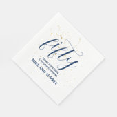 Serviette En Papier 50e anniversaire Personnalisé (Coin)