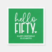 Serviette En Papier 50e anniversaire Personnalisé (Devant)