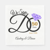 Serviette En Papier 50e anniversaire Personnalisé (Devant)