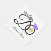 Serviette En Papier 50e anniversaire Personnalisé (Coin)