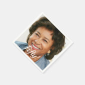 Serviette En Papier 50e anniversaire photo script femme (Coin)