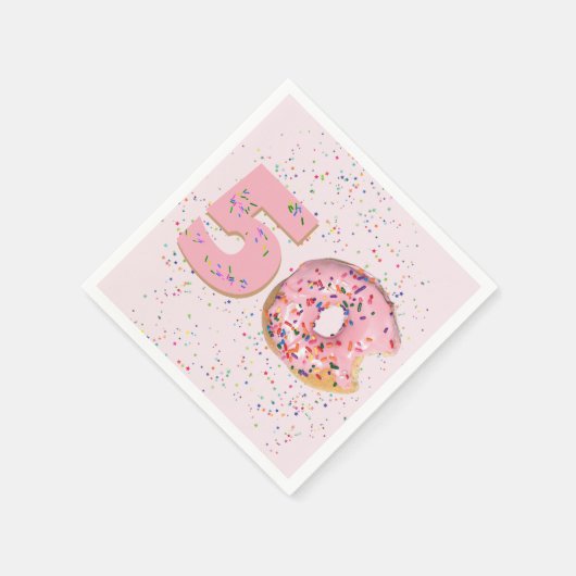 Serviette En Papier 50e anniversaire Pink Donut serviettes (Coin)