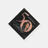 Serviette En Papier 50e anniversaire Rose Gold Parties scintillant Bla (Coin)