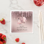 Serviette En Papier 50e anniversaire Rose Parties scintillant or  jeté (En situation)