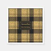 Serviette En Papier 50e Anniversaire serviettes Black Gold Custom Keep (Devant)