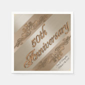 Serviette En Papier 50e anniversaire serviettes de cocktail personnali (Devant)