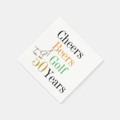 Serviette En Papier 50e anniversaire Soeurs et bières Golf Party (Coin)