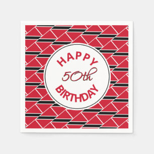 Serviette En Papier 50e anniversaire TRINIDAD DRAPEAU papier personnal