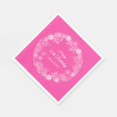 Serviette En Papier 50e Anniversaire Wonderland Snowflake rose (Coin)