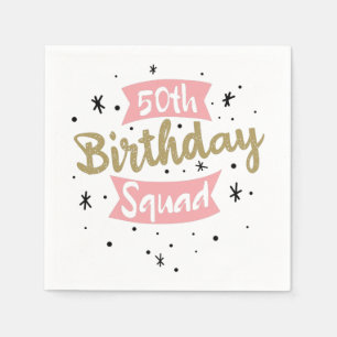 Serviette En Papier 50e Escouade d'anniversaire