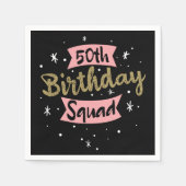 Serviette En Papier 50e Escouade d'anniversaire (Devant)