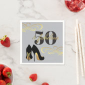 Serviette En Papier 50e fête d'anniversaire 50 et fabuleux (En situation)