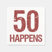 Serviette En Papier 50e Humour d'anniversaire (Devant)