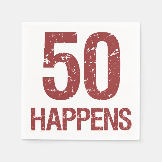 Serviette En Papier 50e Humour d'anniversaire (Devant)