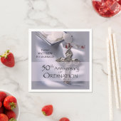 Serviette En Papier 50e personnalisation Nom de l'ordre Anniversaire C (En situation)