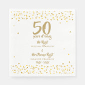 Serviette En Papier 50ème anniversaire de mariage de M. et Mme Right F (Devant)