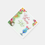 Serviette En Papier 50ème Anniversaire Dîner d'été tropical & Cocktail (Coin)