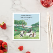 SERVIETTE EN PAPIER 50TH (ANY YEAR) BIRTHDAY PARTY GOLF COURSE (En situation)