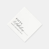 Serviette En Papier 50th Birthday Party Fifty & Fabulous Modern (Coin)