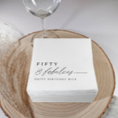 Serviette En Papier 50th Birthday Party Fifty & Fabulous Modern