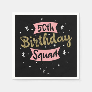 Serviette En Papier 50th Birthday Squad