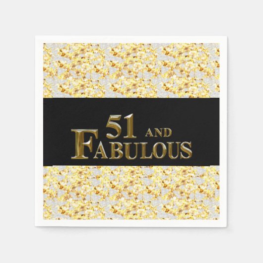 Serviette En Papier 51e anniversaire (Devant)