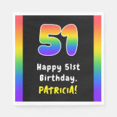Serviette En Papier 51e anniversaire : Rainbow Spectrum # 51, Nom pers (Devant)