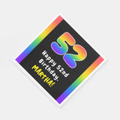 Serviette En Papier 52e anniversaire : Rainbow Spectrum # 52, Nom pers (Coin)