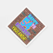 Serviette En Papier 54e anniversaire ~ Amusant, Graffiti urbain inspir (Coin)