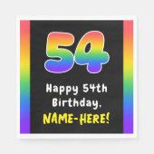 Serviette En Papier 54e anniversaire : Rainbow Spectrum # 54, Nom pers (Devant)