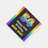 Serviette En Papier 54e anniversaire : Rainbow Spectrum # 54, Nom pers (Coin)