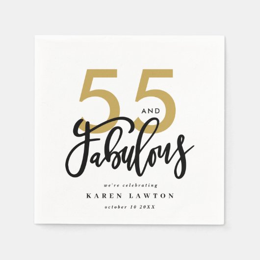 Serviette En Papier 55 et fabuleux serviettes de fête d'anniversaire o (Devant)