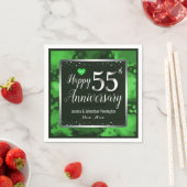 Serviette En Papier 55e anniversaire du Mariage (En situation)