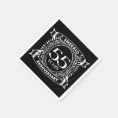 Serviette En Papier 55e anniversaire du mariage émeraude crête (Coin)