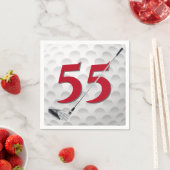 Serviette En Papier 55e anniversaire Golf Club Napkins (En situation)