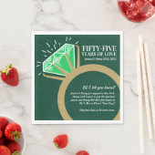 Serviette En Papier 55e anniversaire mariage fête fun faits serviettes (En situation)