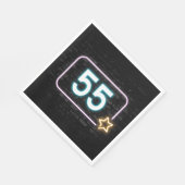 Serviette En Papier 55e anniversaire Neon Connexion en brique (Coin)