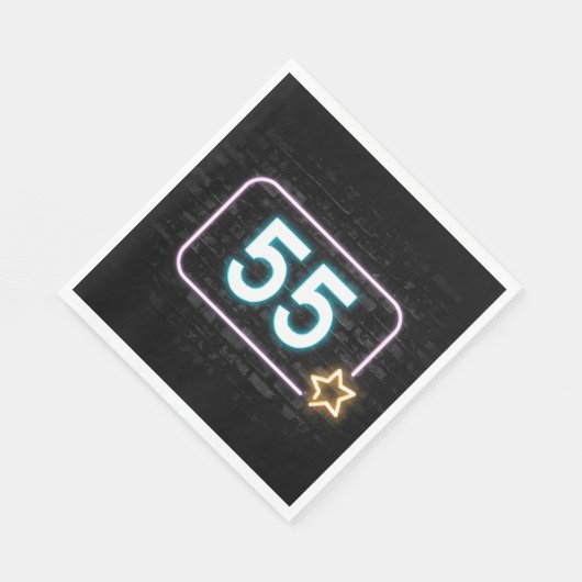 Serviette En Papier 55e anniversaire Neon Connexion en brique (Coin)