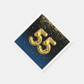 Serviette En Papier 55e Ballons d'or et serviettes Confetti (Coin)