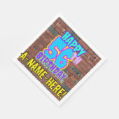 Serviette En Papier 56e anniversaire ~ Amusant, Graffiti urbain inspir (Coin)
