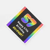 Serviette En Papier 57e anniversaire : Rainbow Spectrum # 57, Nom pers (Coin)