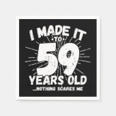 Serviette En Papier 59 Ans Mème Sarcastique drôle 59ème Anniversaire (Devant)