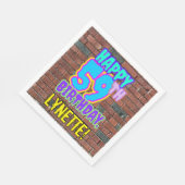 Serviette En Papier 59e anniversaire ~ Amusant, Graffiti urbain inspir (Coin)