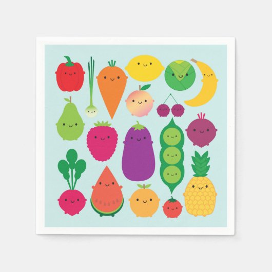 Serviette En Papier 5 Fruits et légumes par jour (Devant)
