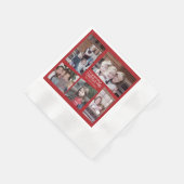 Serviette En Papier 5 Photo Holiday Collage Retro Joyeux Noël (Coin)
