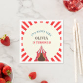 Serviette En Papier 5E Anniversaire Cirque THÈME (En situation)