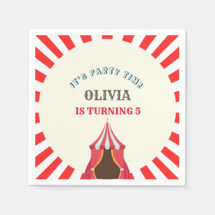 Serviette En Papier 5E Anniversaire Cirque THÈME